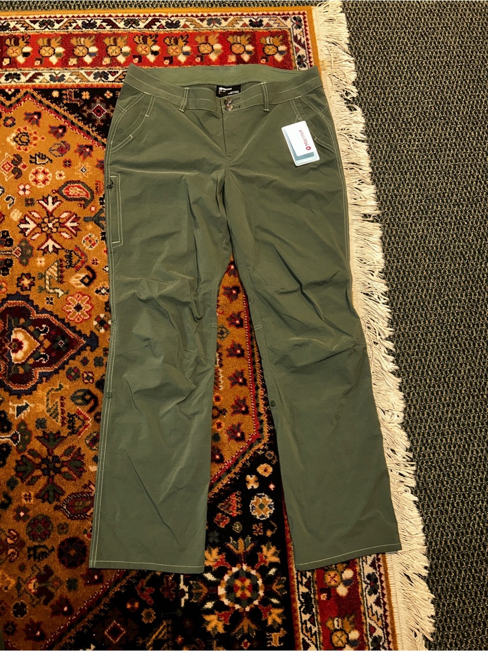 Marmot Pants Women's Size 12 Green Crocodile Kodachrome Convertible Hiking NWT